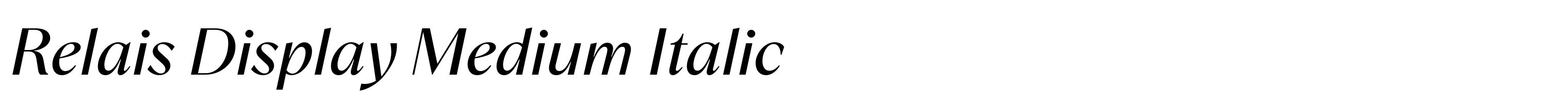 Relais Display Medium Italic